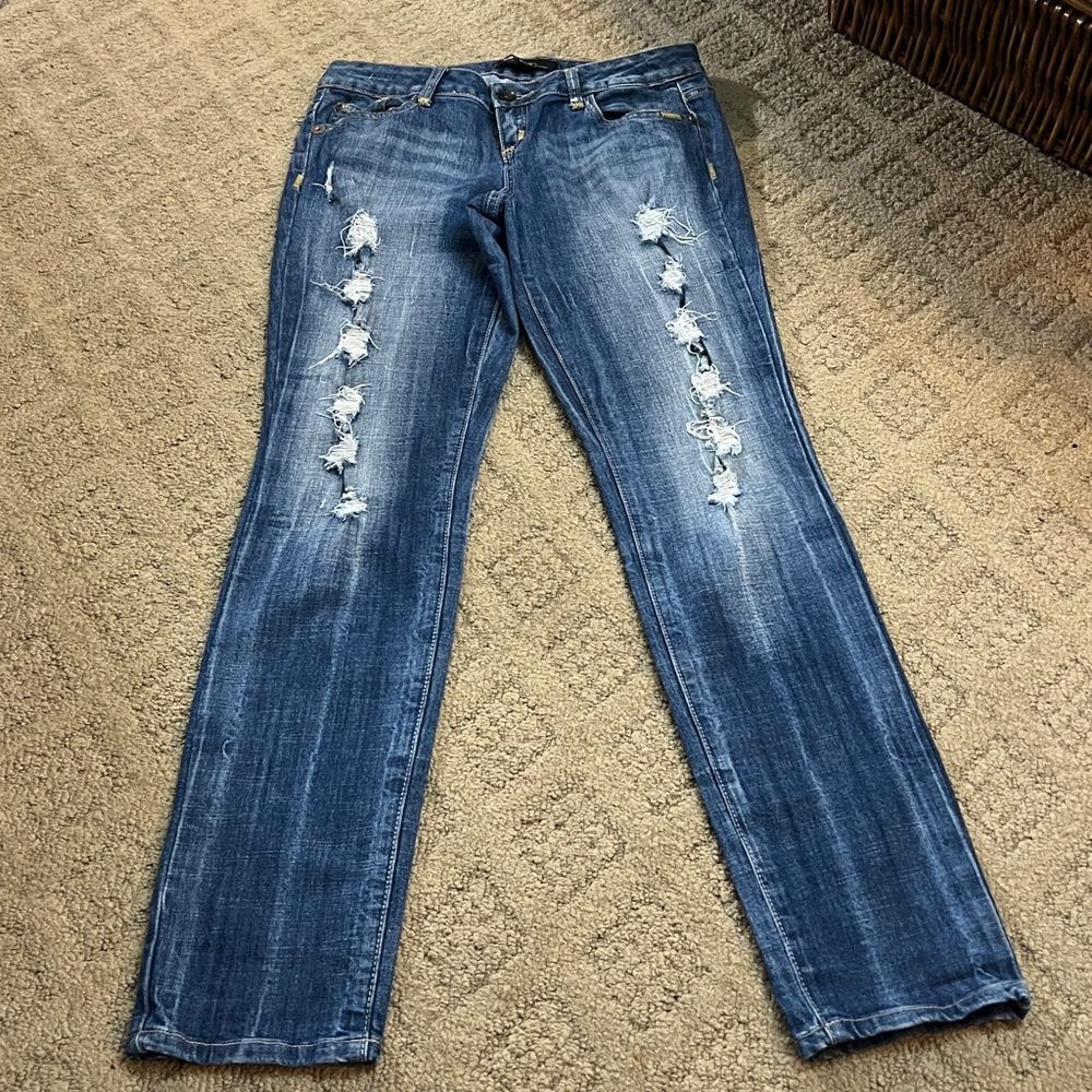 Kensie Denim Scarlett Jeans - Size 29 (RN74753) | Distressed Skinny Fit
